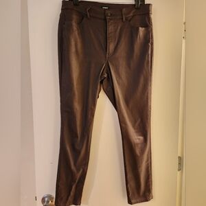 Dark Purple Pleather Skinny Jeans